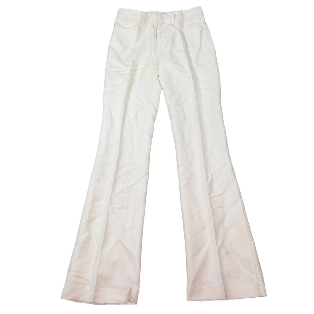 Zadig & Voltaire Womens Pistol Linen Flare Trousers White Pants Size 36 US S